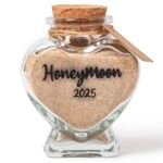 Honeymoon Sand Keepsake Jar 2025，Bridal Shower Gift, Wedding Gift, Engagement Gift, Honeymoon Gift, Travel Gift for Couples, Newlywed, Fiance(Gift Box Includes) - 40Ml Glass