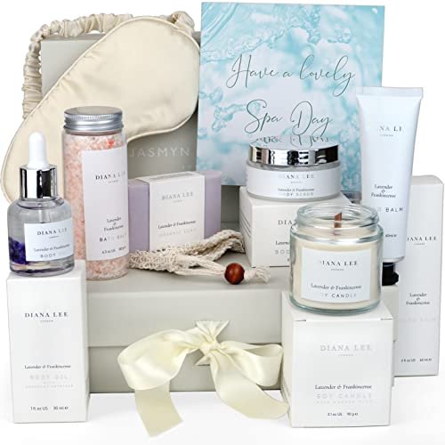 Luxury Bath Gift Set for Women - 10 Relaxing Bath Spa Gifts for Women With Lavender Self Care Gifts for Mom, Home Spa Gift Baskets for Women, Birthday Gifts for Women