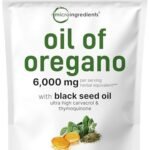 Oil of Oregano Softgels 6000Mg Per Serving, 300 Count | 2 in 1 Formulated With Black Seed Oil 200Mg, 4X Strength Carvacrol & Thymoquinone | Plant Based, Non-Gmo & Immune Support