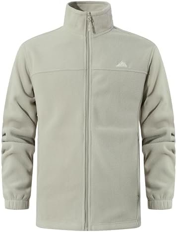 Men's Soft Polar Fleece Jacket with Pockets Lightweight Outd...