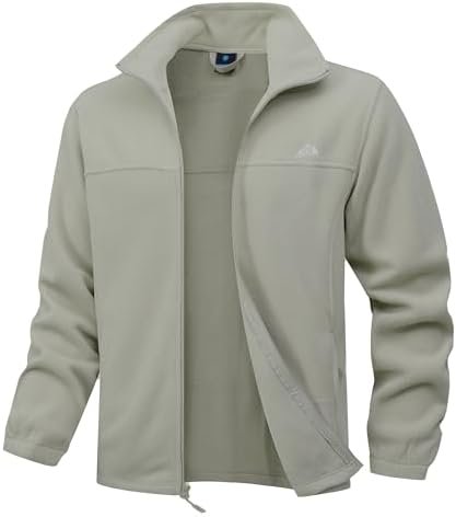 Men's Soft Polar Fleece Jacket with Pockets Lightweight Outd...