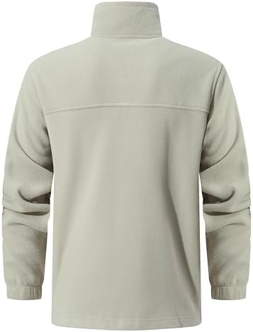 Men's Soft Polar Fleece Jacket with Pockets Lightweight Outd...