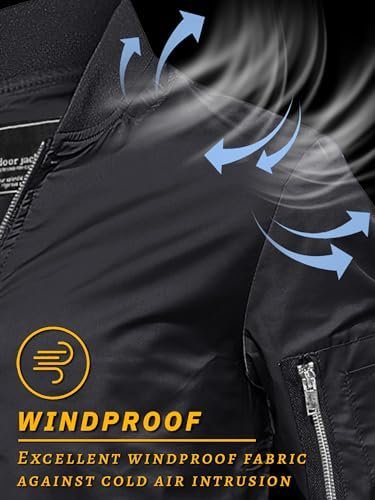 TACVASEN Men's Bomber Jacket Lightweight Casual Spring Fall ...