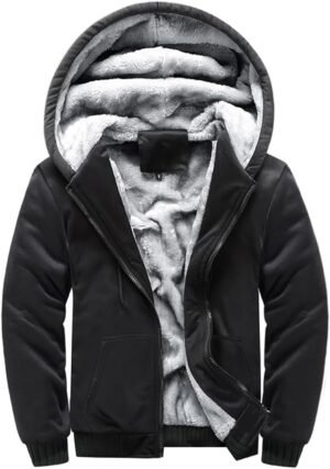 Hoodies for Men Full Zip Up Fleece Warm Jackets Thick Hoodies for Men Full Zip Up Fleece Warm Jackets Thick Coats ...