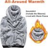 Hoodies for Men Full Zip Up Fleece Warm Jackets Thick Coats ...