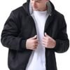Hoodies for Men Full Zip Up Fleece Warm Jackets Thick Coats ...