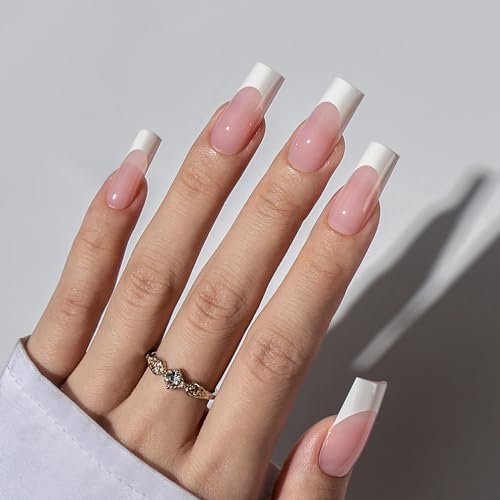 BTArtboxnails XCOATTIPS French Tip Nails - Long Square Nail ...