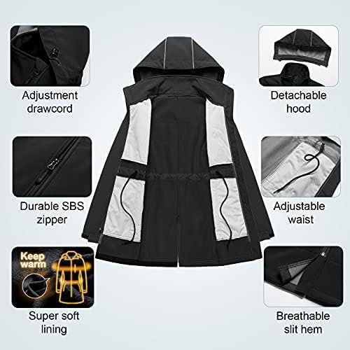 CREATMO US Women's Lightweight Waterproof Long Softshell Tac...