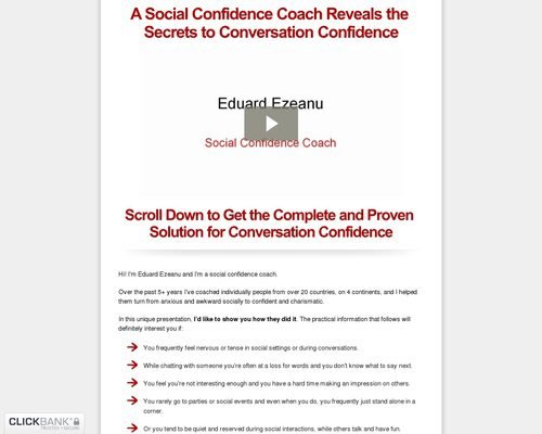 Conversation Confidence | Social Confidence Secrets