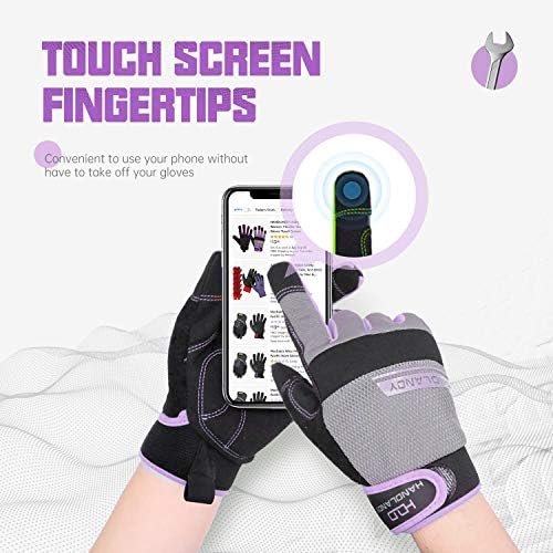 HANDLANDY Women Safety Work Gloves Utility Touch Screen Work...