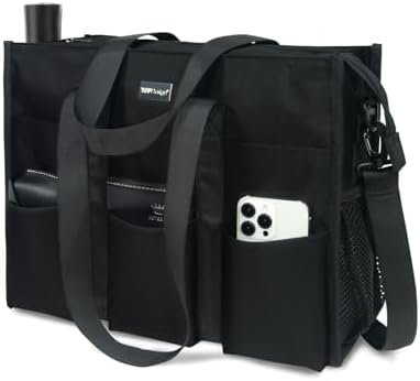 TOPDesign Utility Water Resistant Tote Bag with 22 Pockets, ...