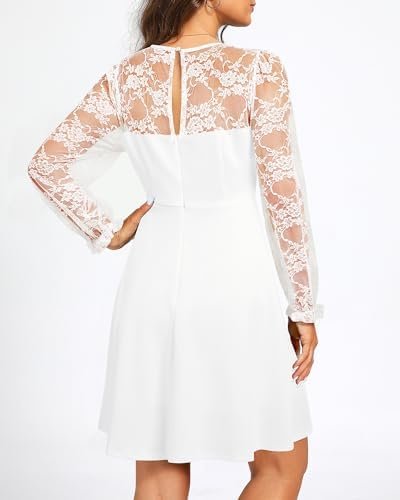 Holipick Women's Cocktail Dresses Wedding Guest Party Crew N...