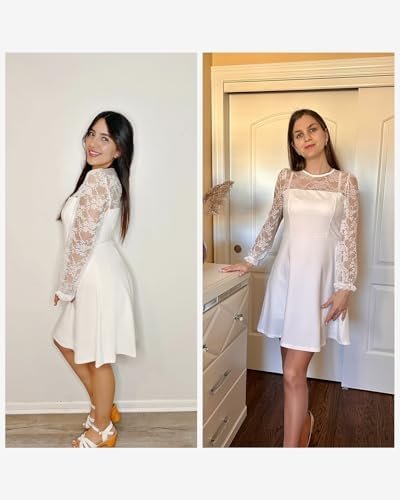 Holipick Women's Cocktail Dresses Wedding Guest Party Crew N...