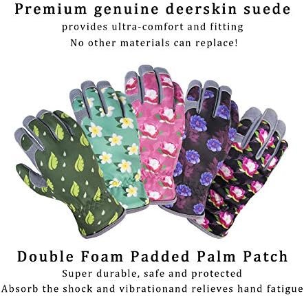 SKYDEER Women's Gardening Gloves - Genuine Deerskin Suede, U...