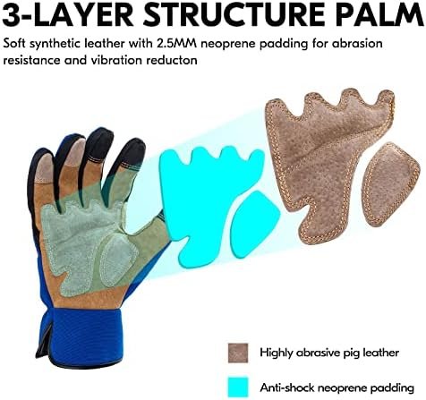 Vgo... 1-Pair Gardening Gloves Men, Safety Work Gloves, Punc...