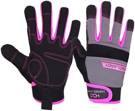 HANDLANDY Women Safety Work Gloves Utility Touch Screen Work...