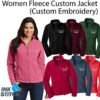 INK STITCH Ladies Custom Stitching Text Value Fleece Jackets...
