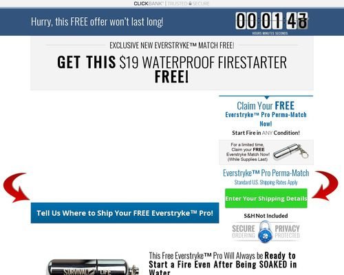 FREE Waterproof Lighter Converts 13.66 Percent - Survival Life
