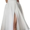 Off Shoulder Organza Wedding Dresses for Bride Midi Prom Par...