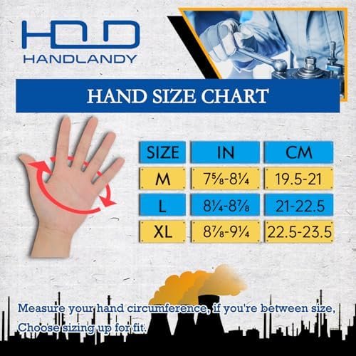 HLDD HANDLANDY Fingerless Work Gloves, Utility Working Glove...
