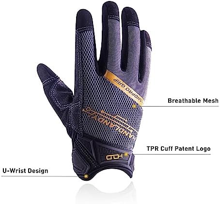 HANDLANDY Mens Work Gloves Touch screen, Utility Mechanic Gl...