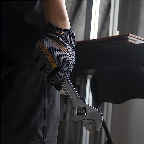 HANDLANDY Mens Work Gloves Touch screen, Utility Mechanic Gl...