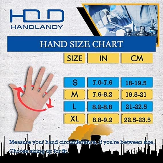 HANDLANDY Mens Work Gloves Touch screen, Utility Mechanic Gl...