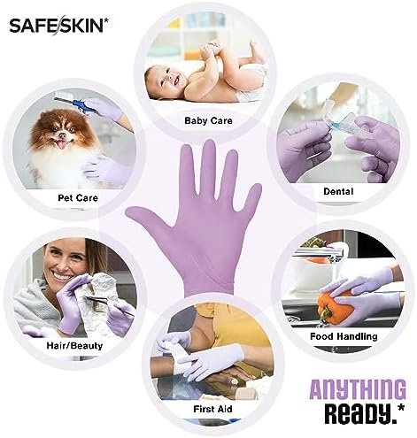 SAFESKIN Disposable Nitrile Gloves in POP-N-GO Pack of 50 or...