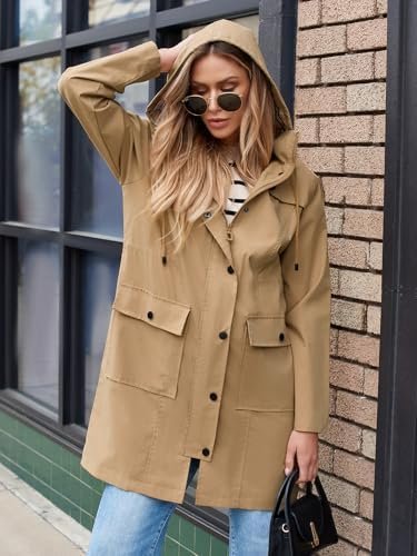 SaphiRose Women's Waterproof Rain Jacket Lightweight Raincoa...