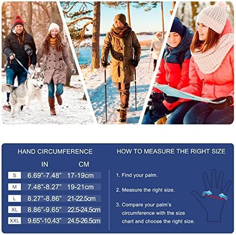 SIMARI Winter Gloves Women Men Ski Snow Gloves Liner Thermal...