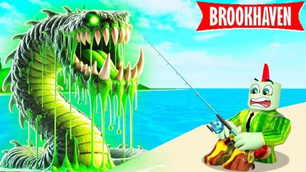 Job Vangt Een Zeemonster In Brookhaven RP!🏡