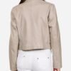Cropped Leather Jacket Women | Genuine Leather Coat Snap But...