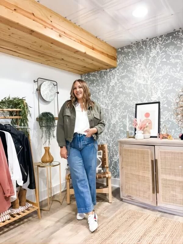 Onedreamer Women's Military Safari Cropped Jackets Button Do...