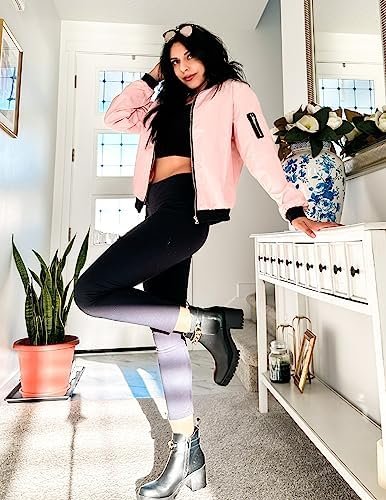 Zeagoo Women's Bomber Jacket Casual Coat Zip Up Outerwear Wi...