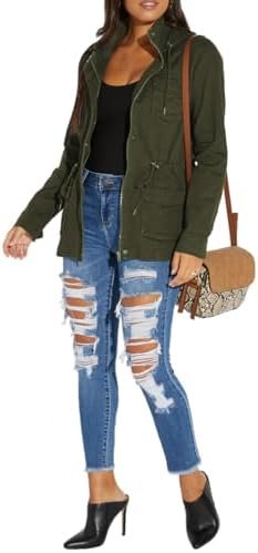 sexycherry Casual Jackets for Women Long Sleeve Lightweight ...