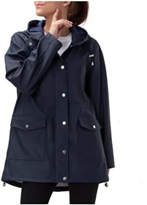 Rokka&Rolla Women's Waterproof Hooded Rain Jacket Outdoor Hi... Rokka&Rolla Women's Waterproof Hooded Rain Jacket Outdoor Hi...