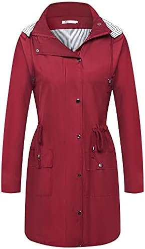 Twinklady Rain Jacket Women Windbreaker Striped Climbing Rai...