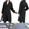 RISISSIDA Women Trench Coats, Water Resistant Double Breaste...