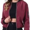 Allegra K Women's Casual Zip Up Bomber Jacket Windbreaker Ou...