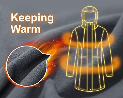 33,000ft Women's Softshell Long Jacket with Hood Fleece Line...