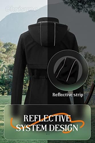 Chrisuno Women's Lightweight Long Softshell Fleece Lined Jac...