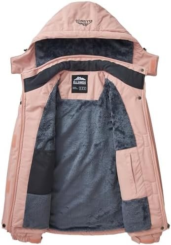 ELLSWOS Womens Winter Coats Waterproof Ski Jacket Warm Snow ...