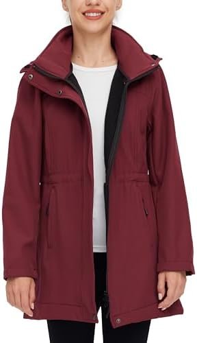wantdo Women's Softshell Jacket Hooded Fleece Lined Waterpro... wantdo Women's Softshell Jacket Hooded Fleece Lined Waterpro...