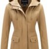 Pursky Women's Cotton Anorak Jacket Lightweight Casual Milit...