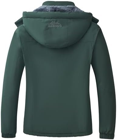 ELLSWOS Womens Winter Coats Waterproof Ski Jacket Warm Snow ...