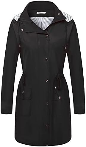 Twinklady Rain Jacket Women Windbreaker Striped Climbing Rai...