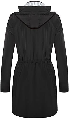 Twinklady Rain Jacket Women Windbreaker Striped Climbing Rai...