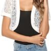 Totatuit Womens Short Bolero Shrugs for Dresses Open Front S...