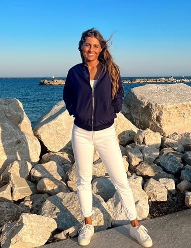 Zeagoo Women's Bomber Jacket Casual Coat Zip Up Outerwear Wi...