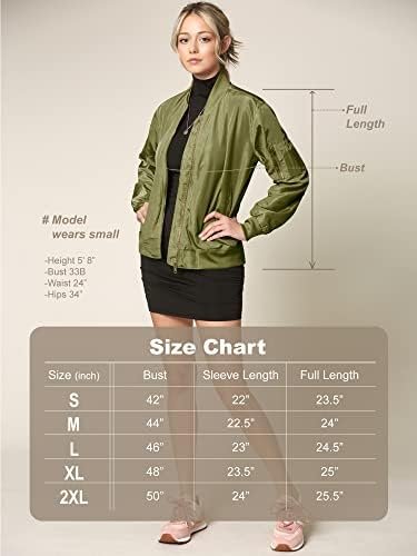 Lock and Love Women's Classic Lightweight Jacket Multi Pocke...